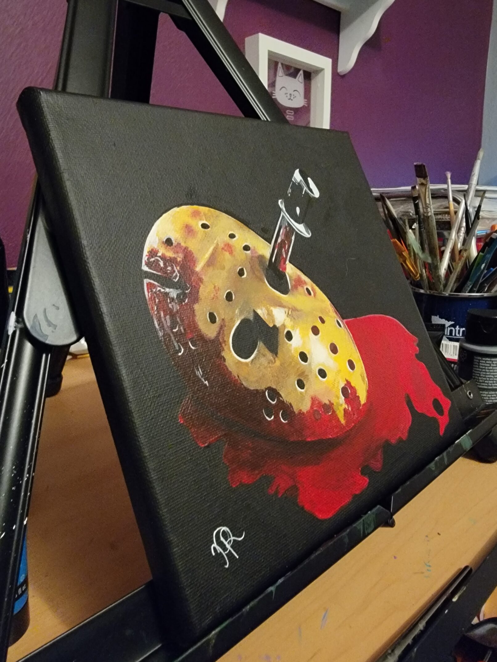 a painting of jason voorhees