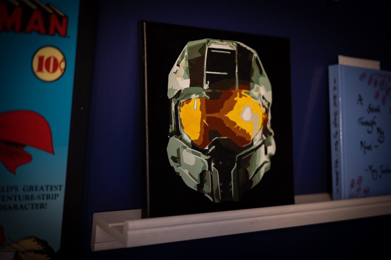 acrylic painting of master chief